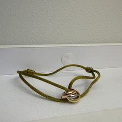 Trinity Green Satin Bracelet 