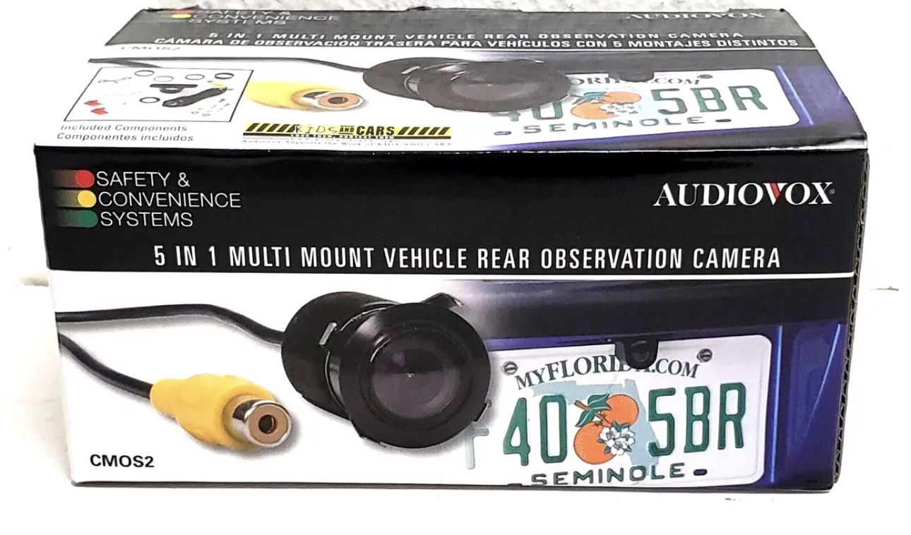 Audiovox CMOS2 - 5 IN 1 Multi-mount Rear Observation Camera - Black