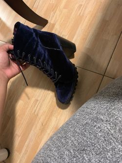 Satin boots size 8
