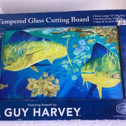 Guy Harvey Tempered Glass Cutting Board 