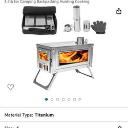 FIREHIKING Titanium Stove TOLA Portable Folding Tent Ta1 Stove 3.4lb for Camping Backpacking Hunting Cooking