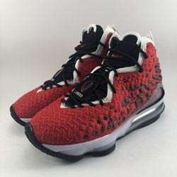 Nike Lebron 17 Air Max Uptempo University Red Basketball Shoes Mens Sz.6/Wmns7.5