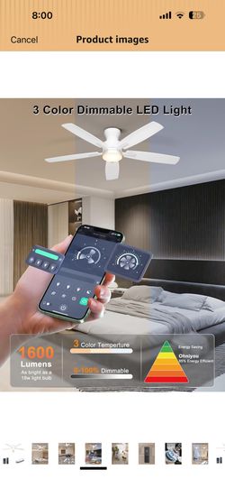 Modern Ceiling Fan w/ LED Light + Remote – Uninstall + Optional Installation