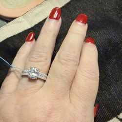 Genuine Moissanite Sterling Silver Rings