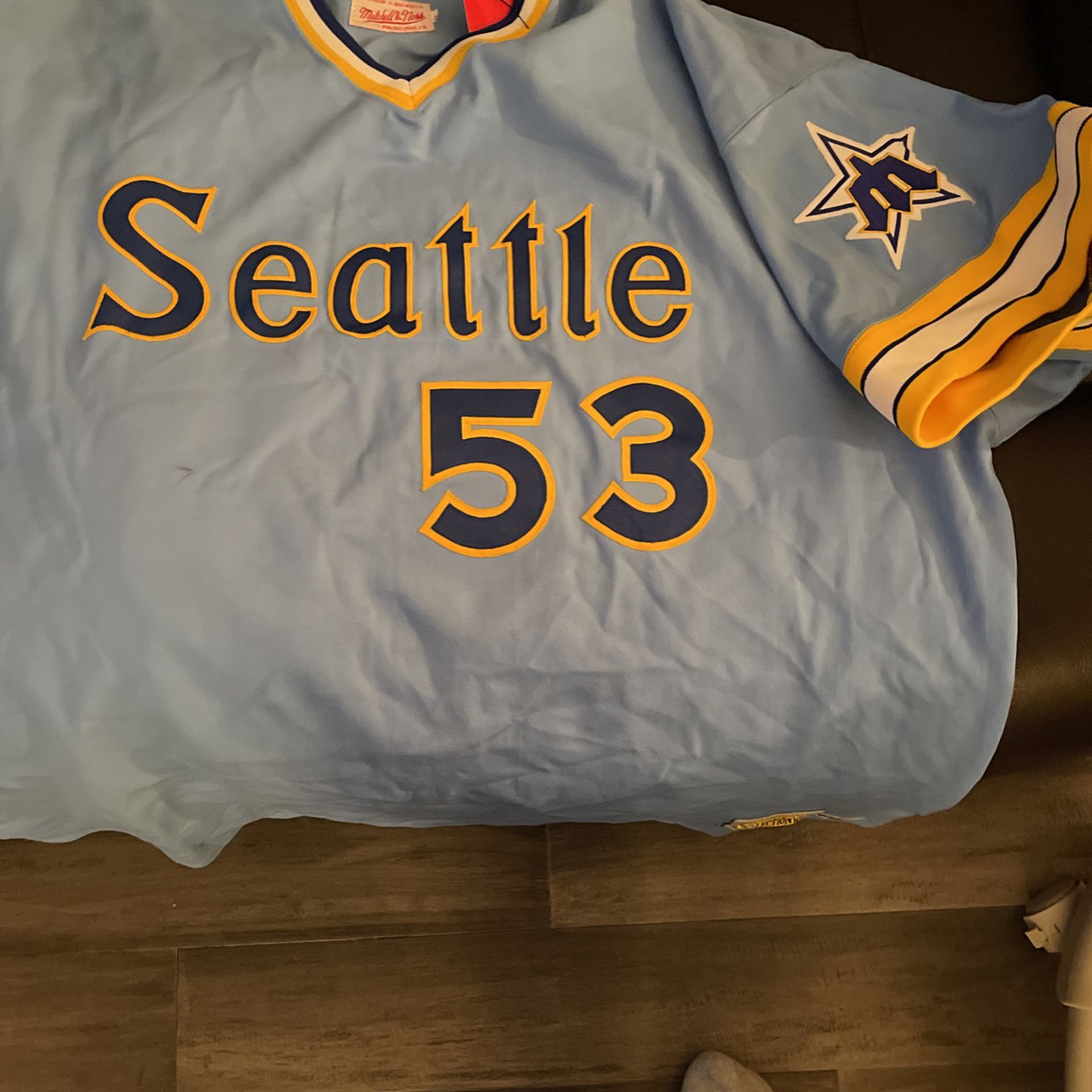 NWT Mitchell & Ness 1979 HORTON #53 Seattle Mariners Baseball Jersey Size 3x