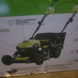 New Greenworks  self propelled lawnmower