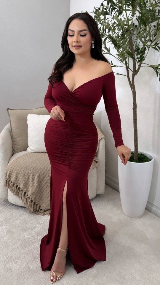 Midnight Red Maxi Dress