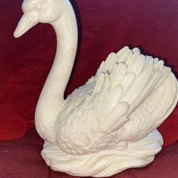 8.5 Inch Alabaster Greek Swan Imported From Greece