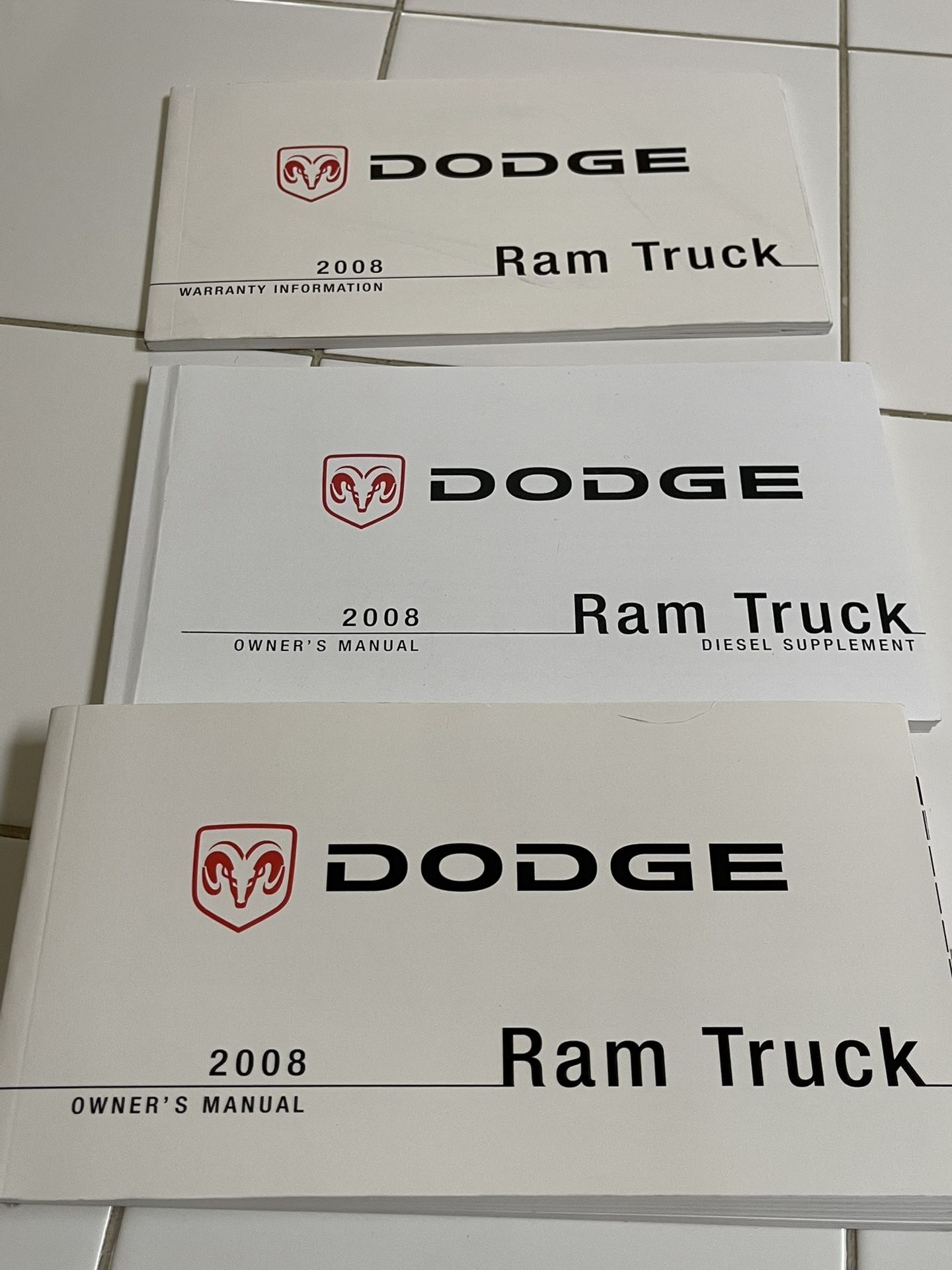 Owners Manual  Set For 2008 Dodge Ram (Diesel)