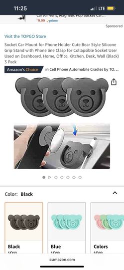 cute bear grip mount for socket