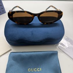 Gucci Tortoise Cat-Eye Sunglasses