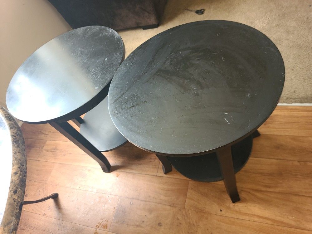 2 Black End Tables