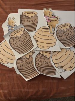 Winnie the Pooh and Honey Pot vinyl decals