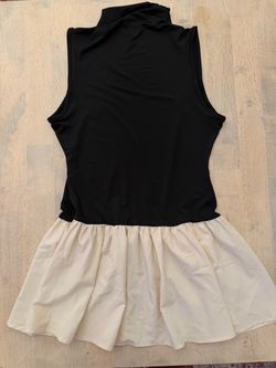 Sleeveless Mock Neck Mini Dress