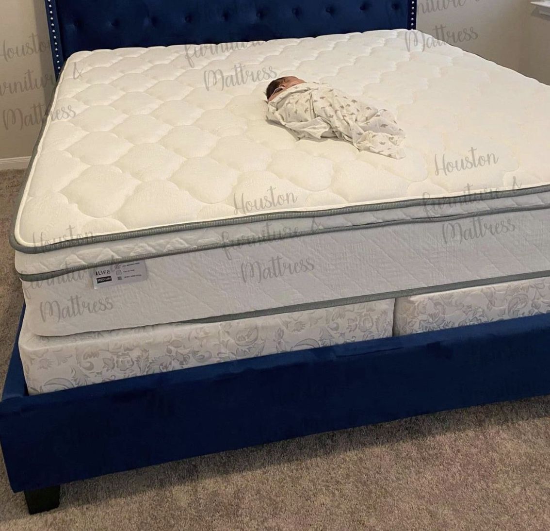 New Twin,full,queen & King Size Pillow Top Mattress & Box Spring- Order It Like A Pizza 🍕