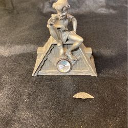 Peter Pan  Clock Pewter 