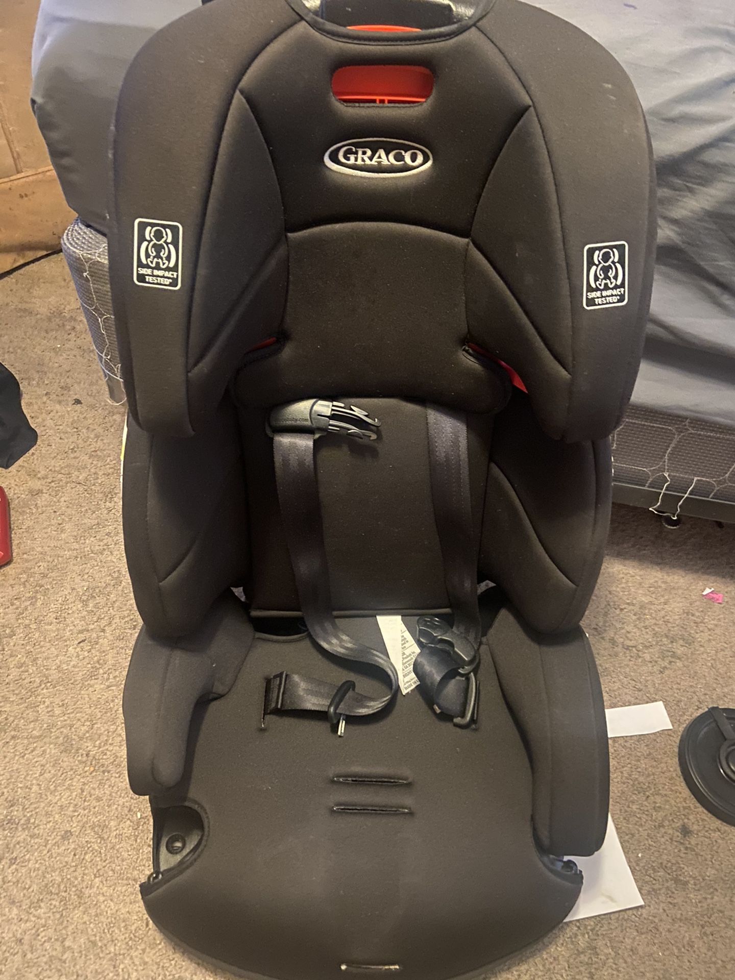 Toddler booster seat with back