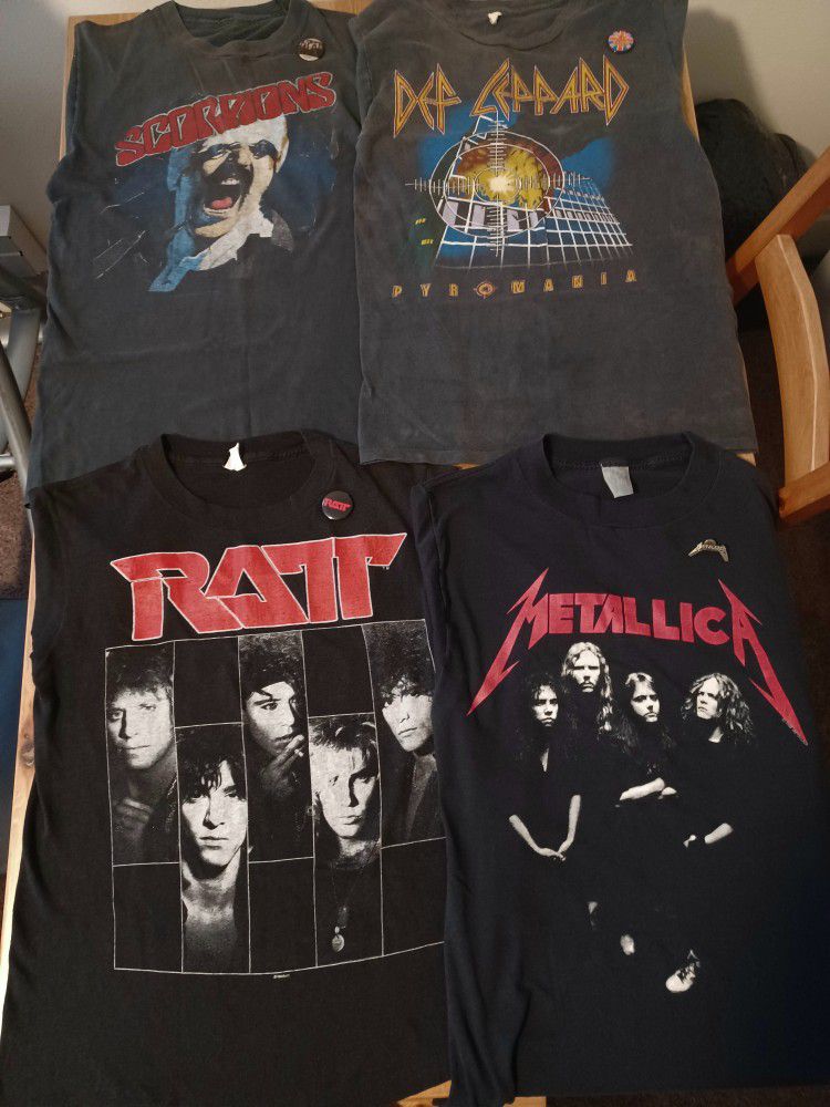 Vintage 80's Original Band Tour / Concert Shirts 