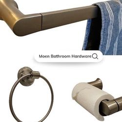 18" Towel Bars & Rings, Toilet Paper Holders