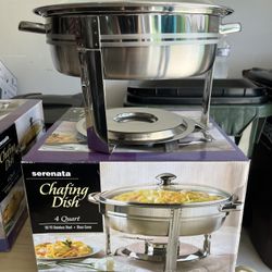 Chafing Dish 4 Quart Stainless Steel 