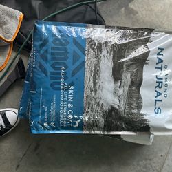 Large Dog Cage And Two 30lb Bags Of Dog Food