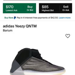 Adidas Yeezy QNTM ( Barely Used)  11.5