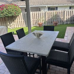  Outdoor Counter Height Dining Table with 6 Chairs