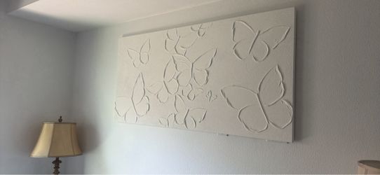 Elegant 3D Hand-Painted Butterfly Wall Art – $50