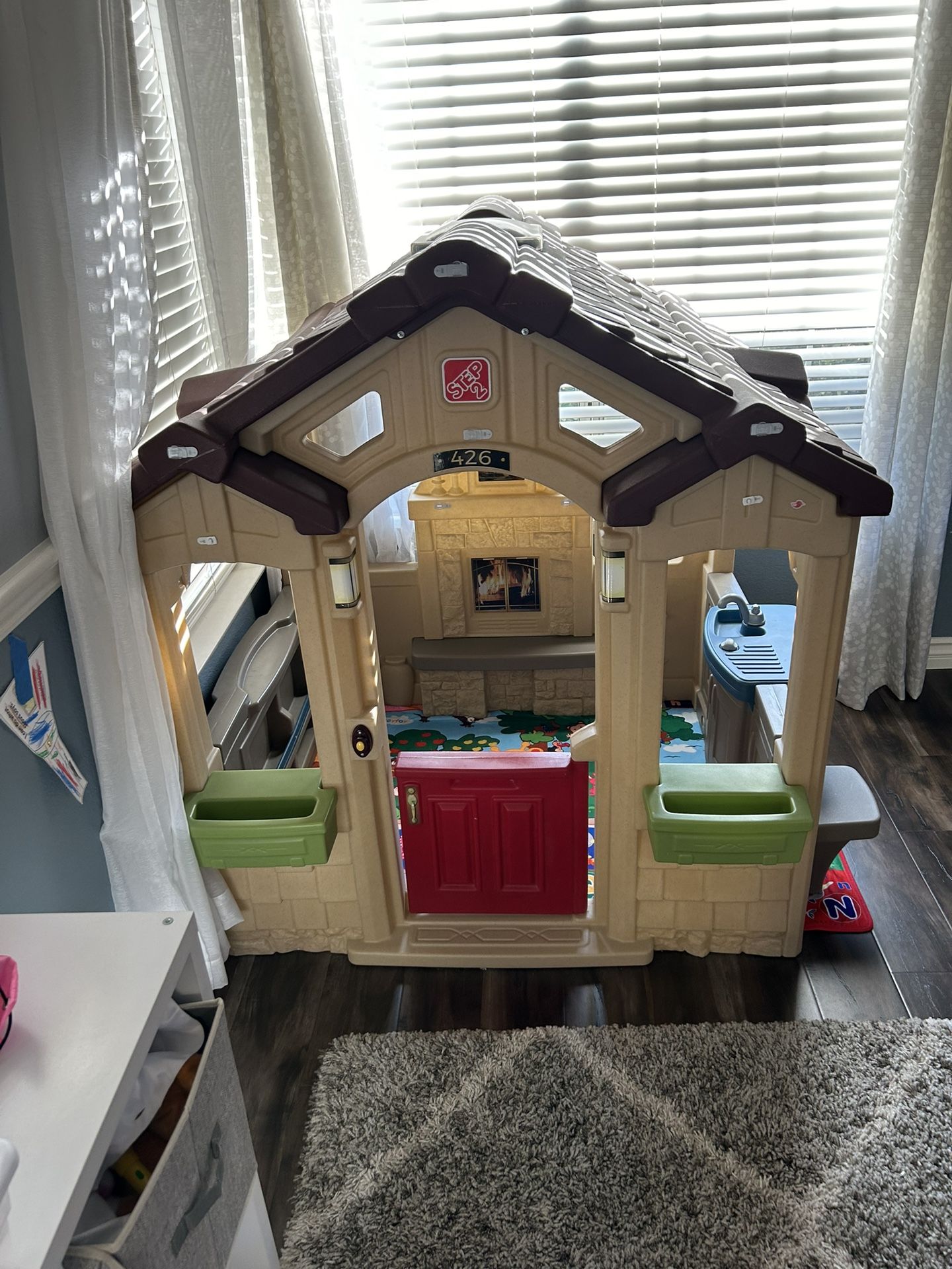 Used Step2 Charming Cottage Brown Toddler Plastic Playhouse
