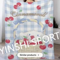 Cinnamoroll Cherry Blanket