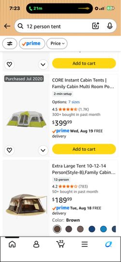 12 person tent used twice