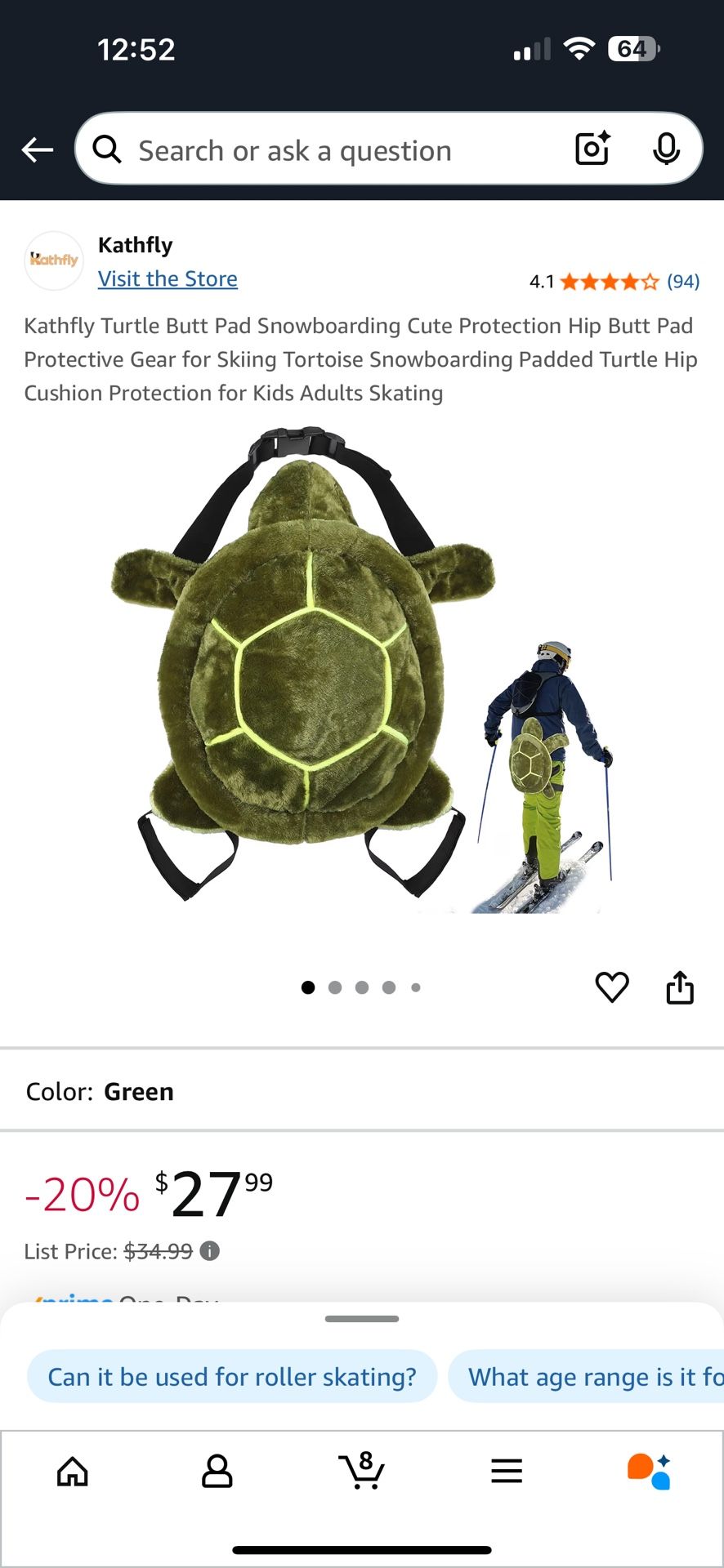 Turtle butt pads for snowboarding/skiing