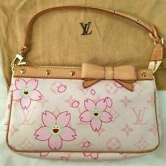Louis Vuitton × Takashi Murakami Pouch Bag Cherry Blossom Monogram