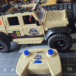 Rc Jurassic World Park Remote Control Car Vehicle Dinosaur Kids Toy Man Cave Works Great! Retro