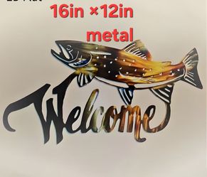 Trout Metal Wall Art (size on picture)