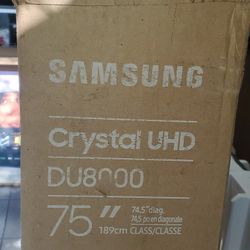 SAMSUNG 75" SMART TV LED 4K HDR CRYSTAL CLEAR PICTURE DU8000 SERIES  NEW IN OPEN BOX FANTASTIC PICTURE QUALITY GUARANTEED 🖥🖥🖥🔥🖥💯💯