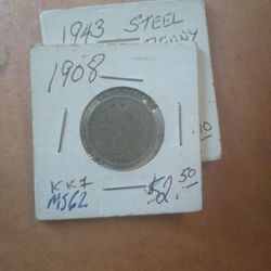 1908 V Nickel 1ms 62 20.00 Or Obo Double Strike