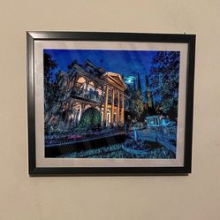 Custom Art Piece Of Disneyland’s Haunted Mansion