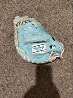 Baby blue catcher glove
