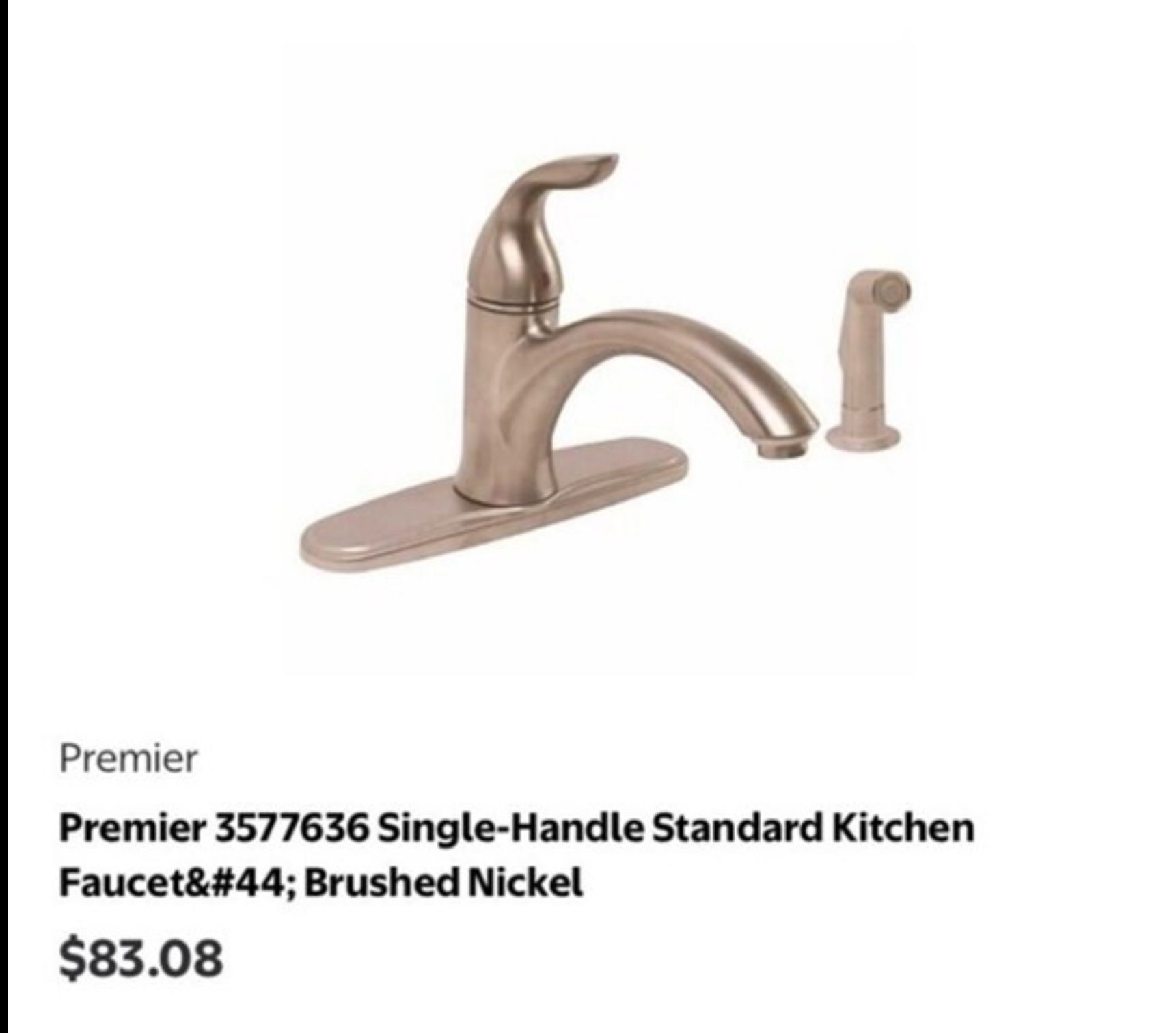 Hi everyone we this facets for sale good quality good for your kitchen only $50dls.  Premier  Single-Handle Standard Kitchen Faucet&#44; Brushe