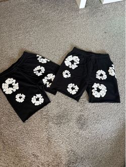 Denim Tears Black Flower Mesh Shorts - Small & Medium