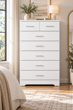 7 Drawers Dresser - White