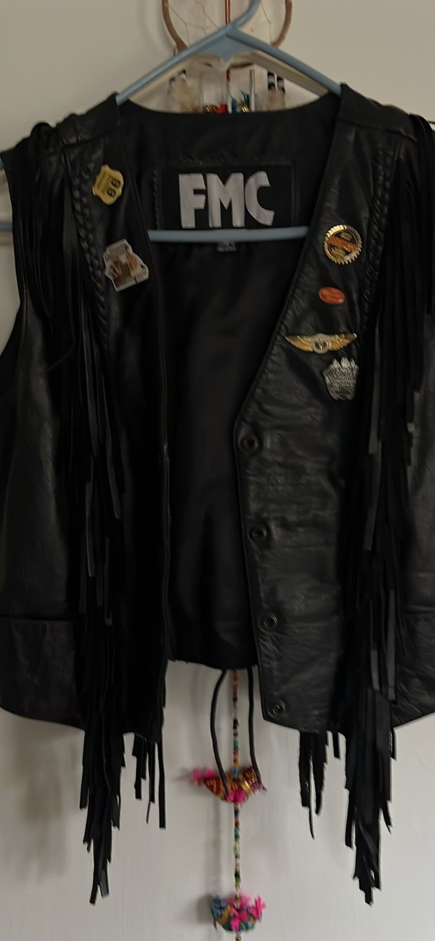 Leather Vest With Fringe