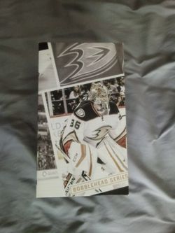 John Gibson Ducks bobblehead SGA