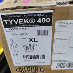 Tyvex Coveralls With Hood  XL