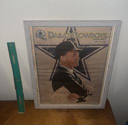 Tom Landry Dallas Cowboys Magazine Print Ad / Frame 11x14