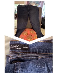 Men’s Straight Fit Stretch Jeans 34x30 – Dark Wash