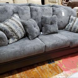 Millingar Smoke Living Room Set Sofa And Loveseat Ashley Couch 