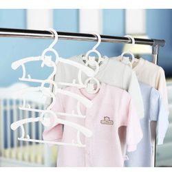 Baby Hangers for Closet 10 Pcs White Kids Clothes Hanger Plastic, 11-14  Adjustable Bulk Perchas for Newborn, Non-Slip Children Outfit Bear Hang for  Sale in Elk Grove, CA - OfferUp