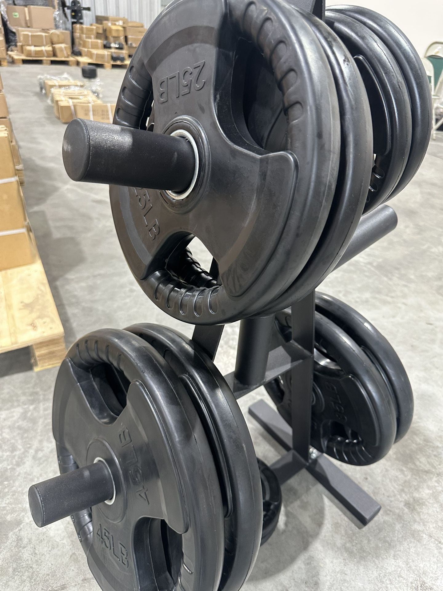 Rubber Grip Weight Set (240lb) & Weight Tree ~ Brand New 💪
